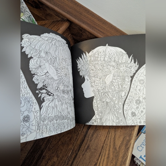 The Fairyland Colouring Book & Fairies in Wonderland 2 Coloring Books for adults - Picture 9 of 11